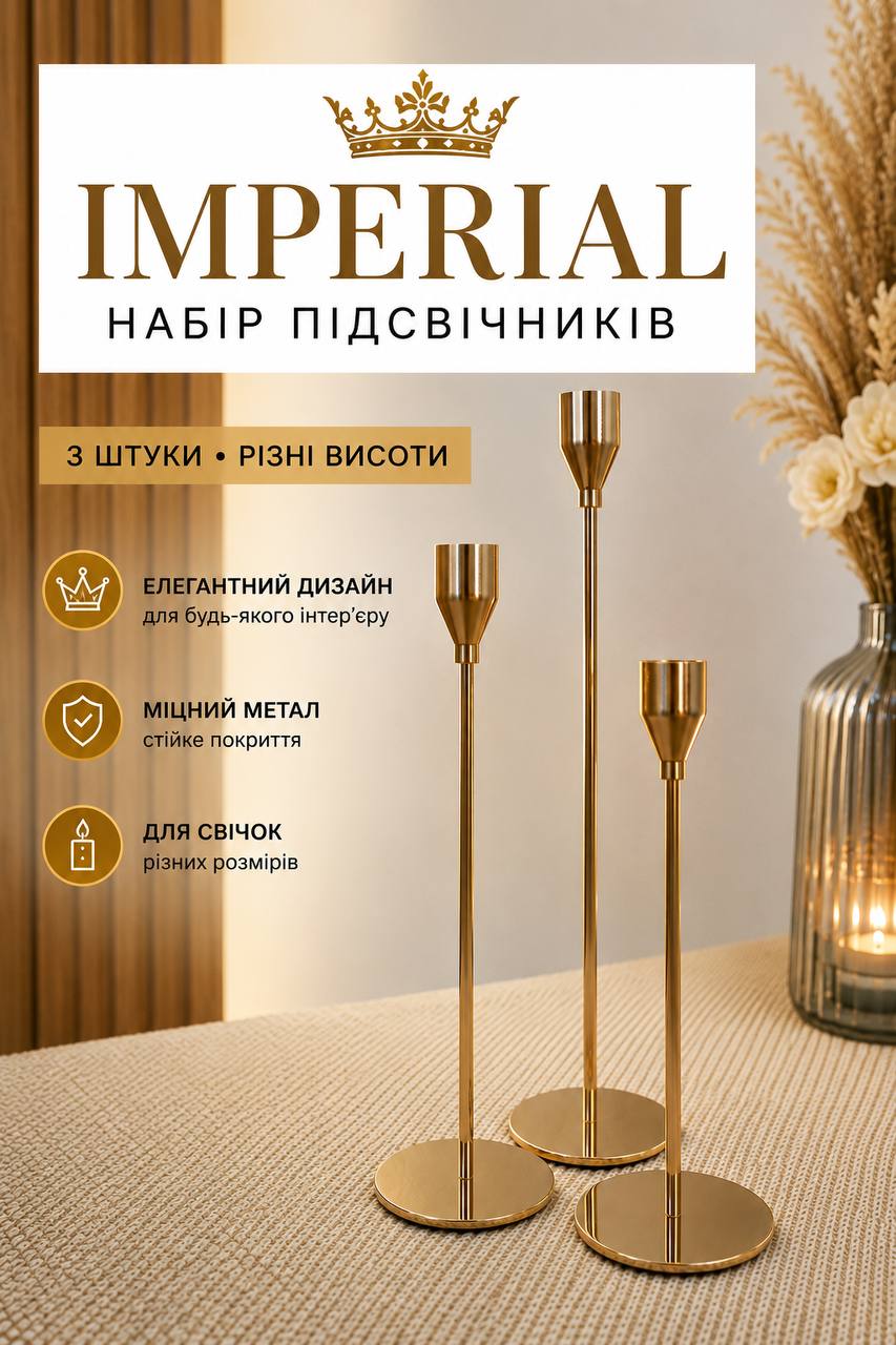 Набір підсвічників Imperial Gold